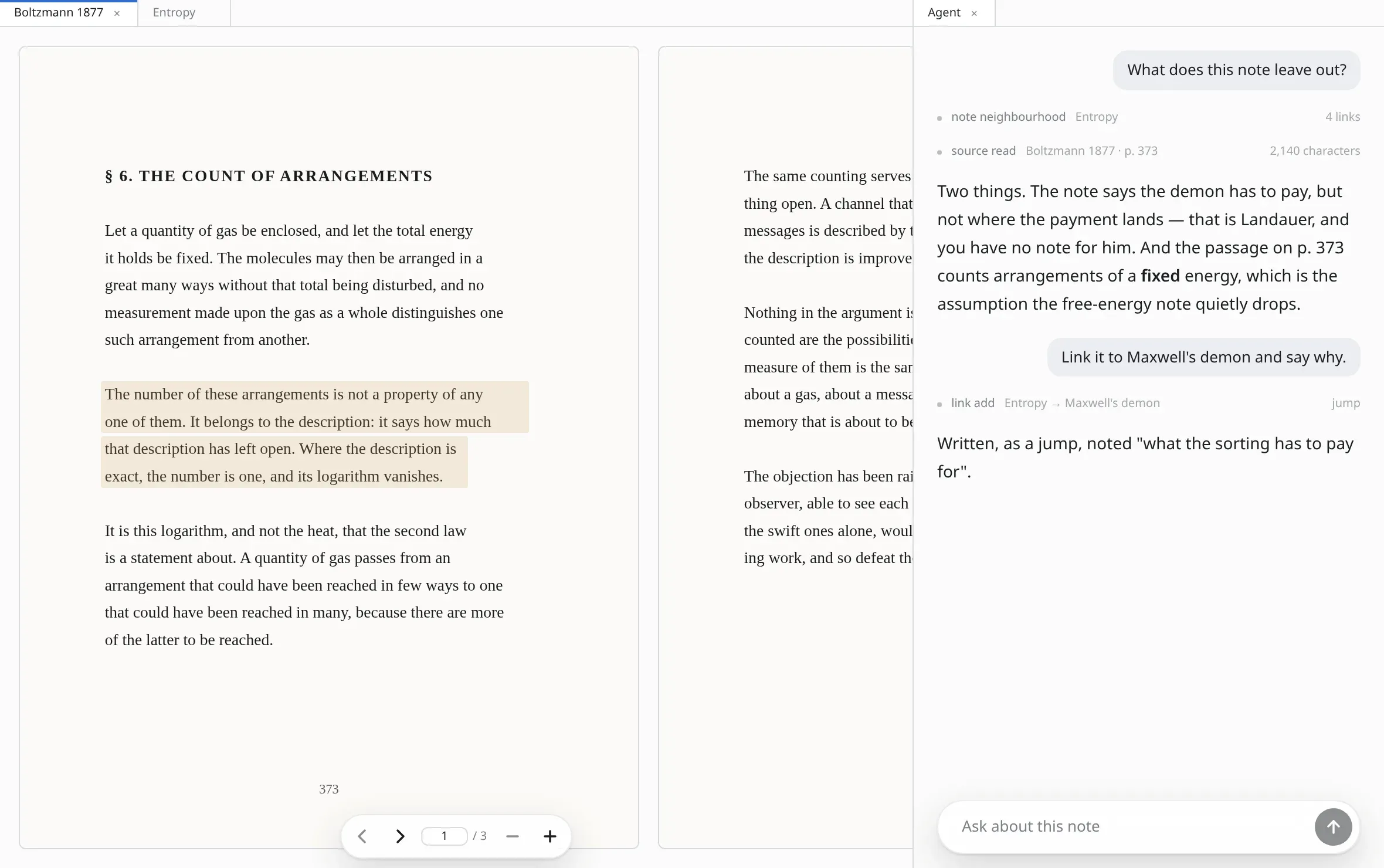 A page of a scanned book with the passage a search found lit up where it stands on the page.